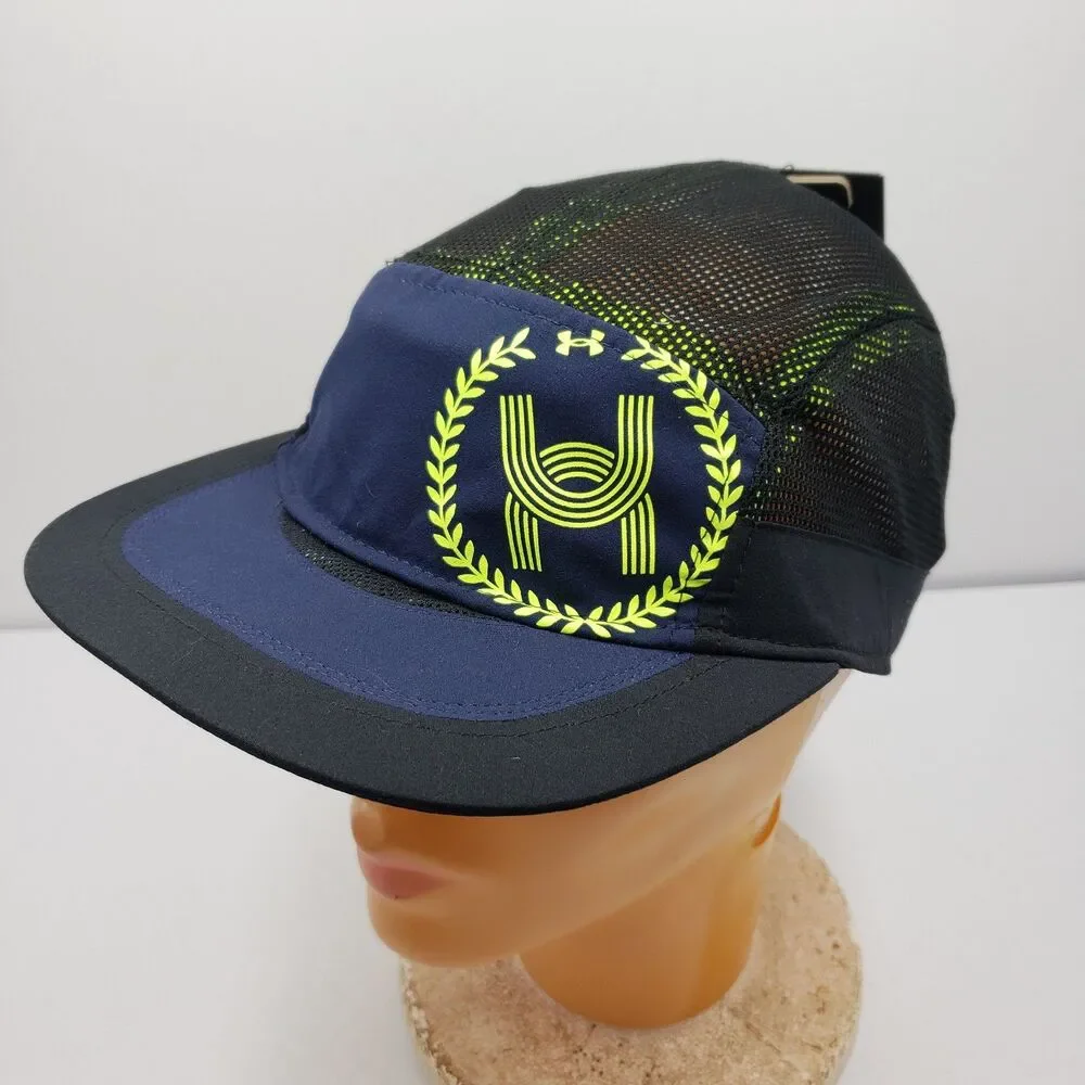 Under Armour UA ISO-Chill Launch Camper Running Hat Cap Navy Black NWT Sample OS